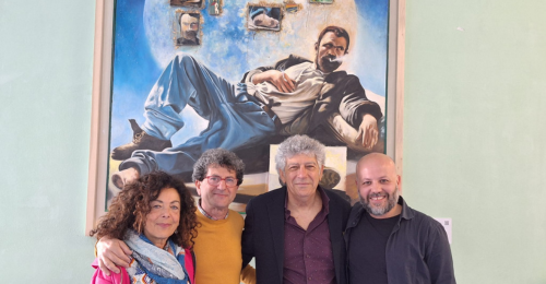 Fernando Pisacane dona una sua opera al Centro Diurno Arteteca in ricordo di Pietro Riccio