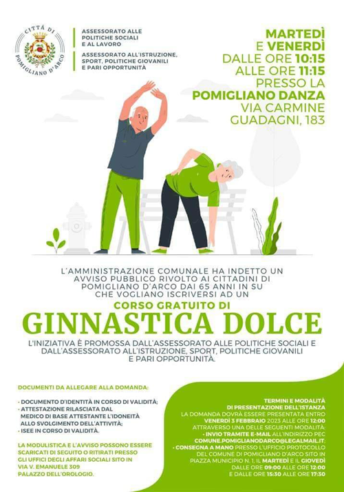 Corso di Ginnastica dolce gratuito