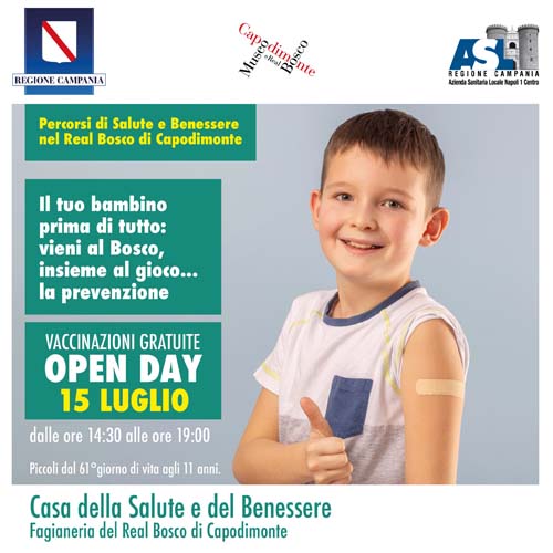 Open day vaccinazioni per bambini e adolescenti al Bosco di Capodimonte1