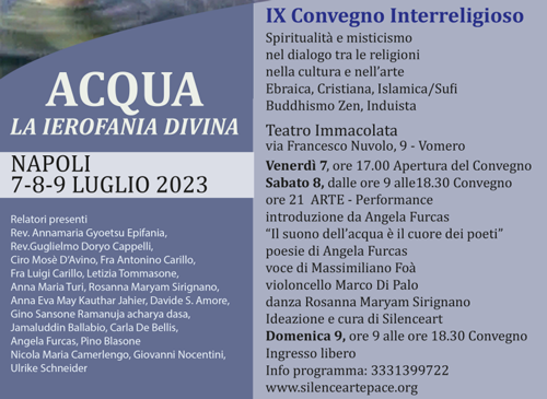 Per la prima volta a Napoli il Convegno Interreligioso Nazionale si parlerà di acqua 1