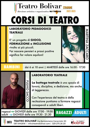 Teatro Bolivar al via i laboratori di teatro per adulti e bambini2