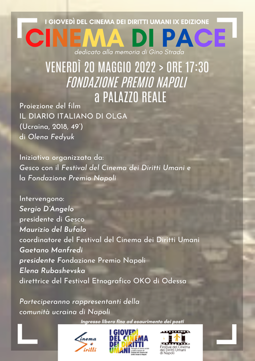 Cinema della pace a palazzo reale il diario italiano di olga 1