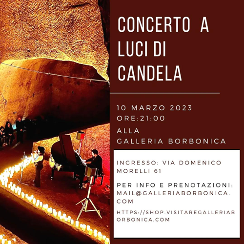 Concerto a luci di candela alla Galleria Borbonica 1