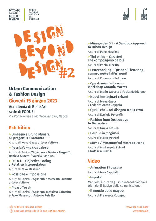 Design Beyond Dersign non solo moda per levento dellAccademia ospite di Foqus 1