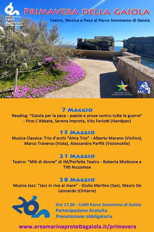 Primavera della Gaiola reading e concerti al Parco Sommerso di Gaiola 1